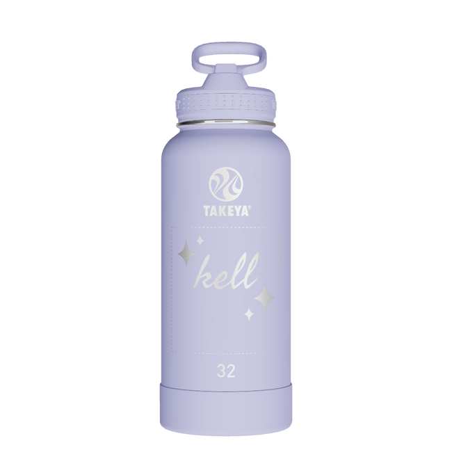 Actives Water Bottle With Straw Lid - customized