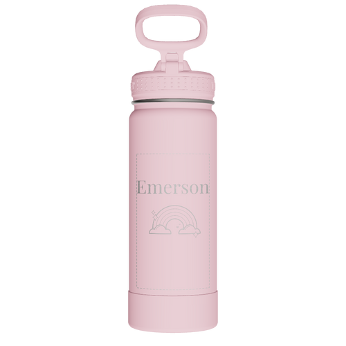 Actives Water Bottle With Straw Lid - customized
