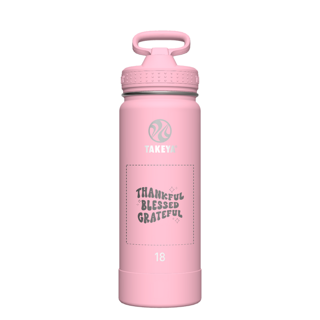 Actives Water Bottle With Straw Lid - customized