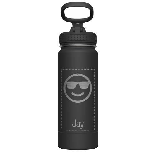 Actives Water Bottle With Straw Lid - customized