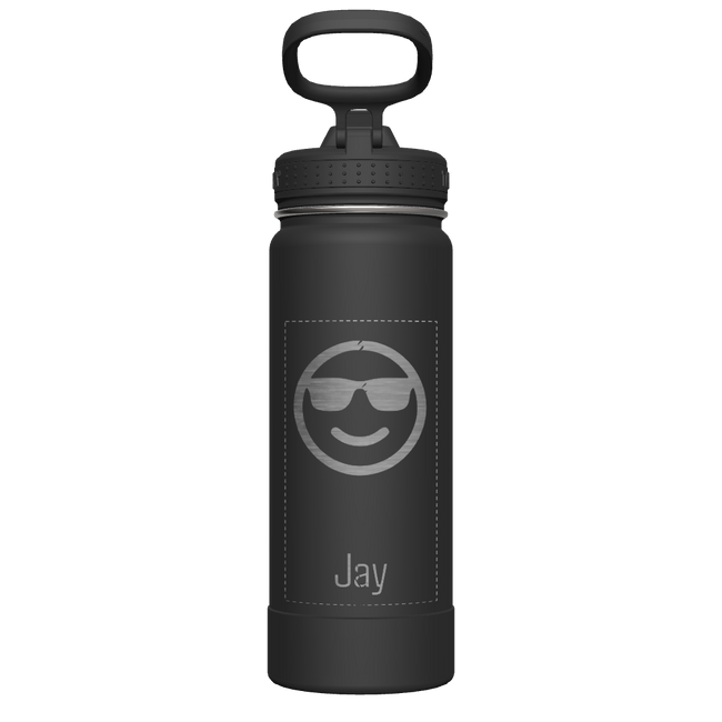 Actives Water Bottle With Straw Lid - customized