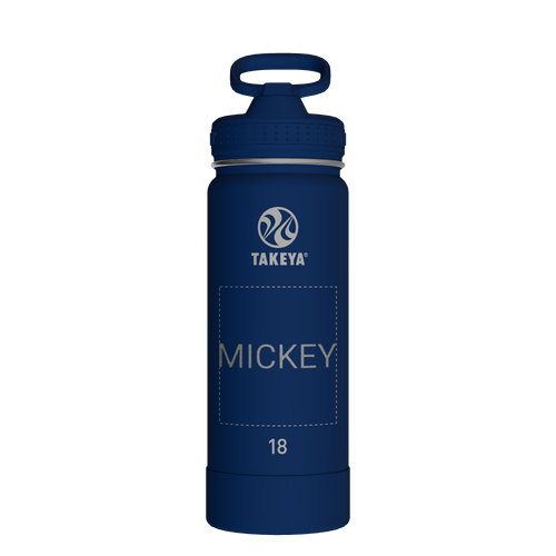 Actives Water Bottle With Straw Lid - customized