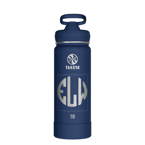 Actives Water Bottle With Straw Lid - customized