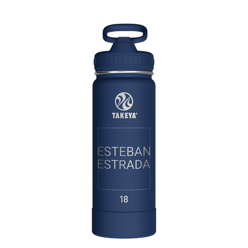 Actives Water Bottle With Straw Lid - customized