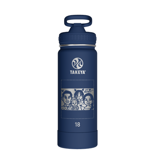 Actives Water Bottle With Straw Lid - customized