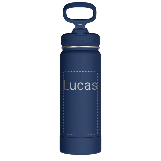 Actives Water Bottle With Straw Lid - customized