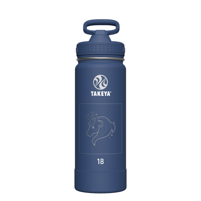 Actives Water Bottle With Straw Lid - customized