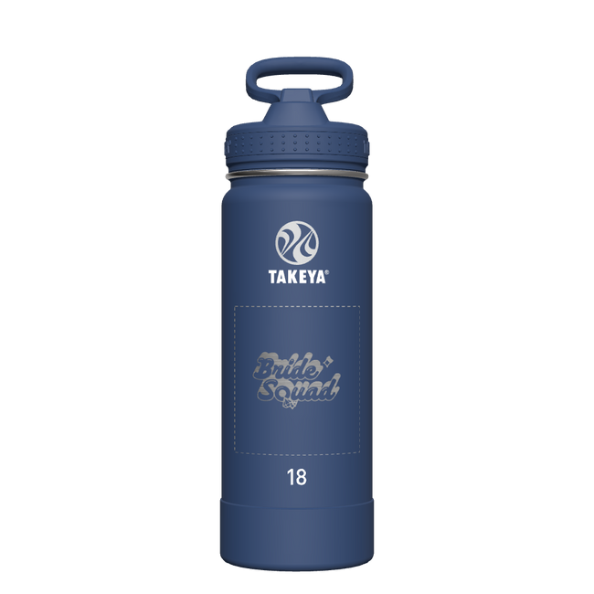 Actives Water Bottle With Straw Lid - customized