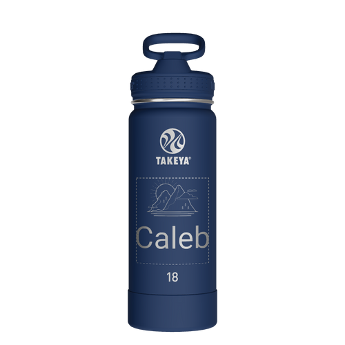 Actives Water Bottle With Straw Lid - customized
