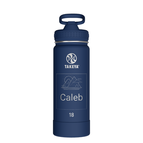 Actives Water Bottle With Straw Lid - customized