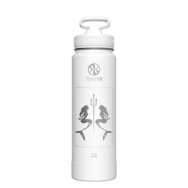 Actives Water Bottle With Straw Lid - customized