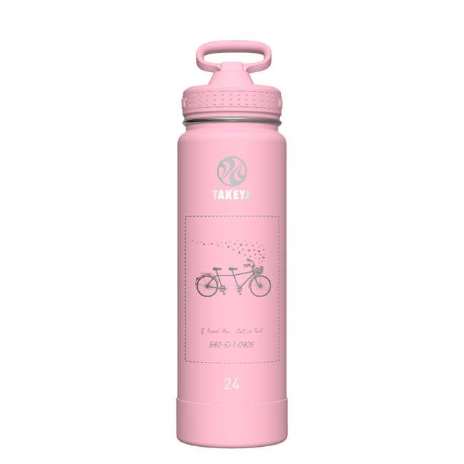 Actives Water Bottle With Straw Lid - customized