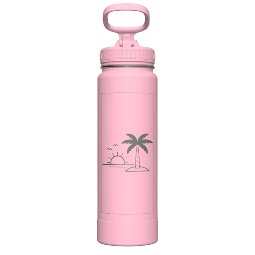 Actives Water Bottle With Straw Lid - customized