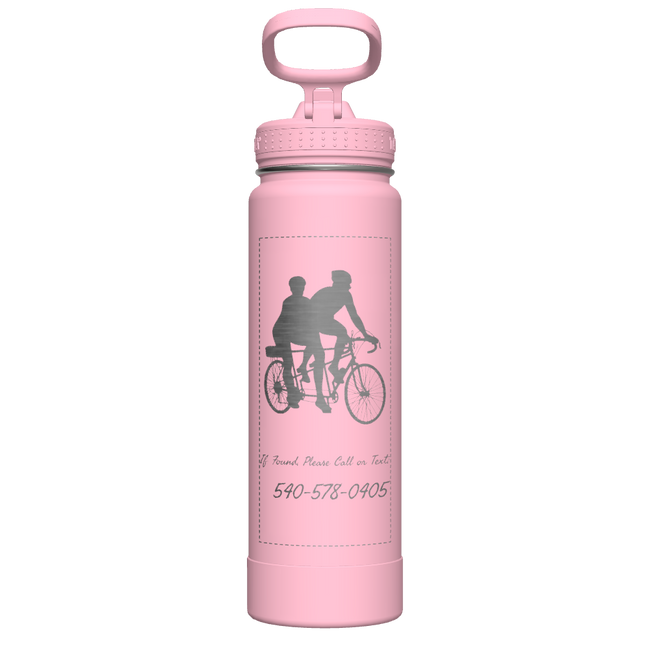 Actives Water Bottle With Straw Lid - customized