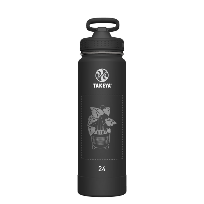 Actives Water Bottle With Straw Lid - customized