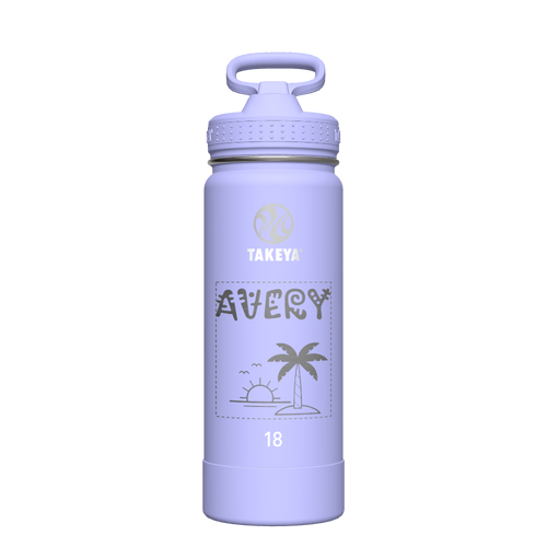 Actives Water Bottle With Straw Lid - customized