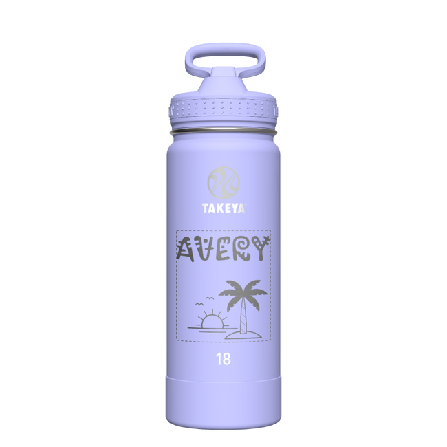 Actives Water Bottle With Straw Lid - customized