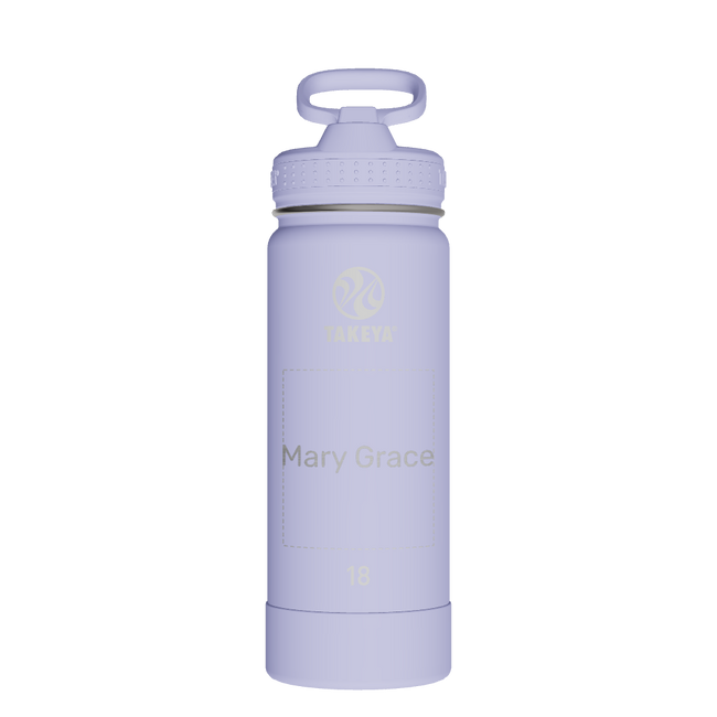 Actives Water Bottle With Straw Lid - customized