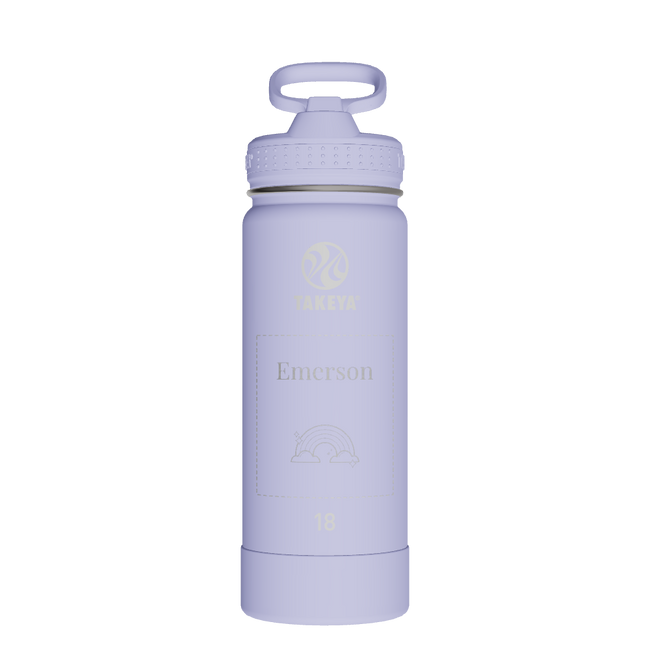 Actives Water Bottle With Straw Lid - customized