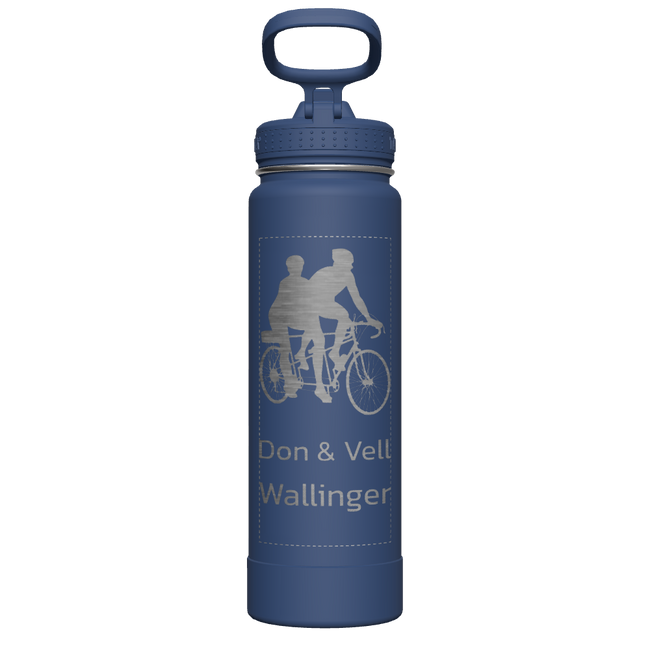 Actives Water Bottle With Straw Lid - customized