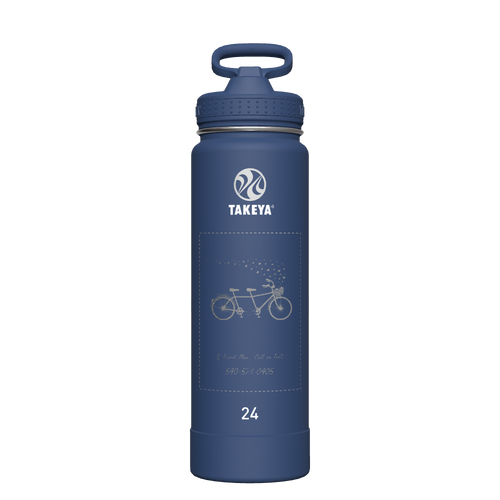 Actives Water Bottle With Straw Lid - customized