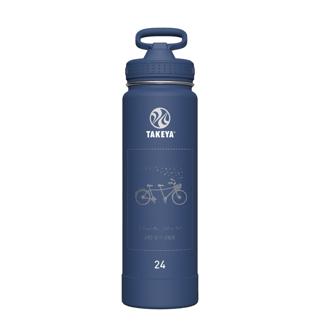 Actives Water Bottle With Straw Lid - customized