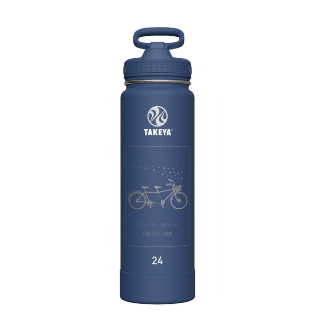 Actives Water Bottle With Straw Lid - customized