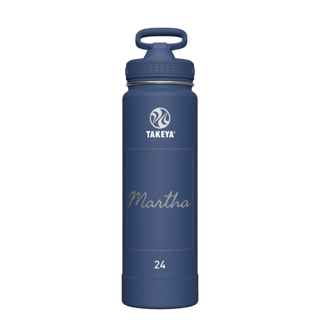 Actives Water Bottle With Straw Lid - customized