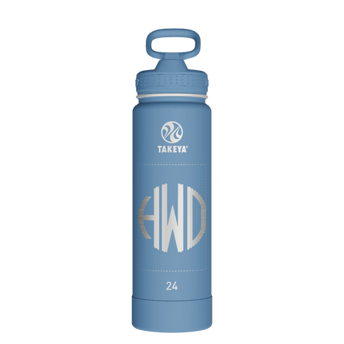 Actives Water Bottle With Straw Lid - customized