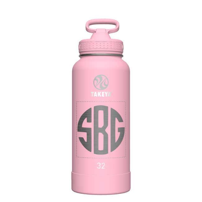 Actives Water Bottle With Straw Lid - customized
