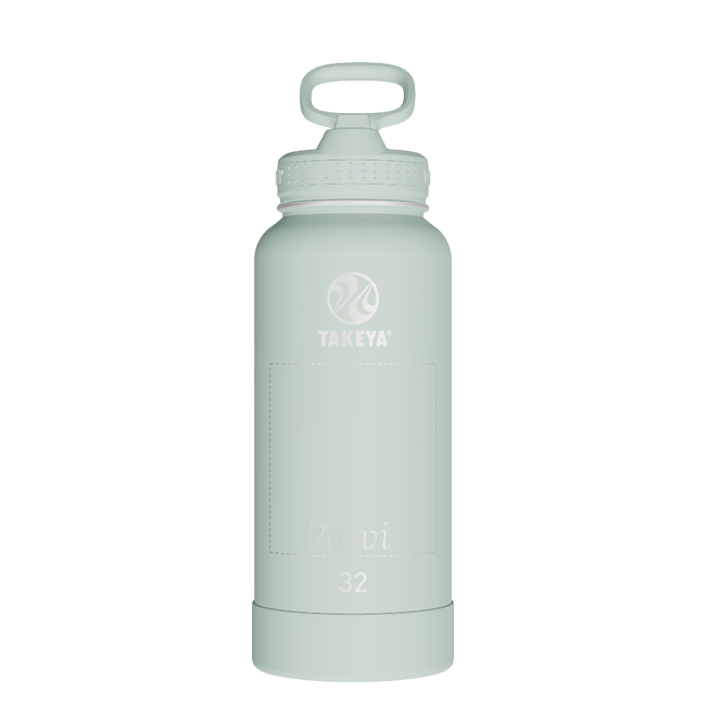 Actives Water Bottle With Straw Lid - customized