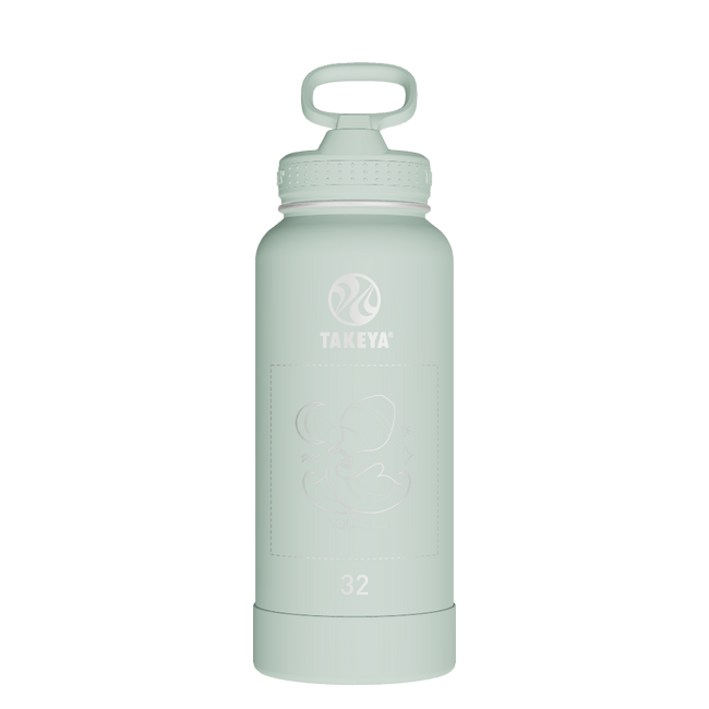 Actives Water Bottle With Straw Lid - customized