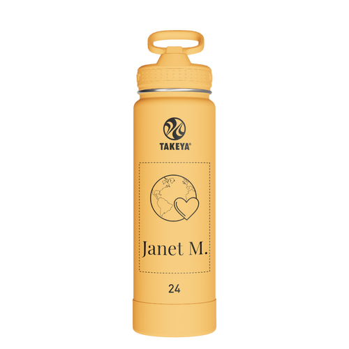 Actives Water Bottle With Straw Lid - customized
