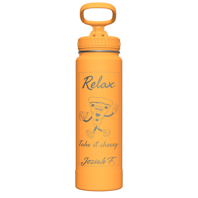 Actives Water Bottle With Straw Lid - customized