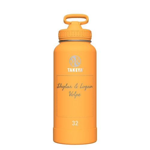 Actives Water Bottle With Straw Lid - customized