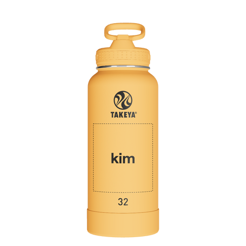 Actives Water Bottle With Straw Lid - customized