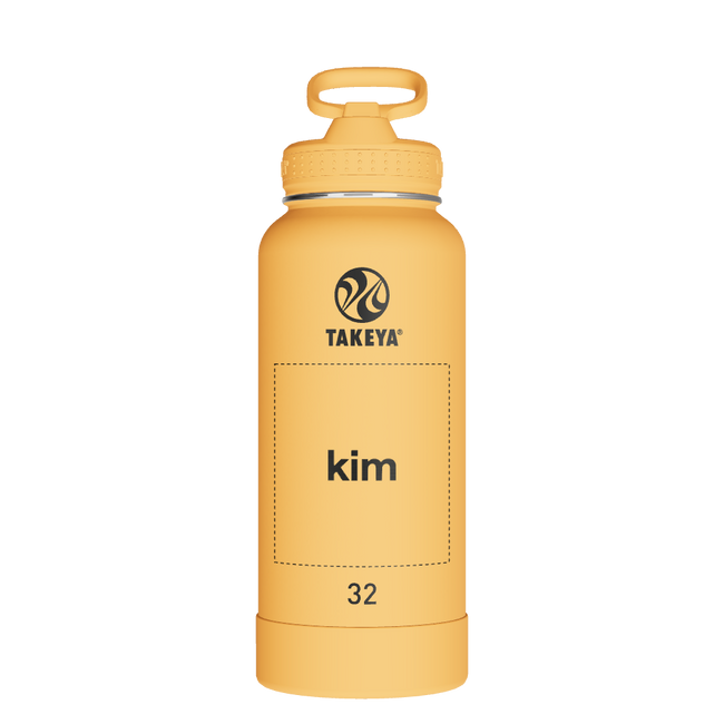 Actives Water Bottle With Straw Lid - customized
