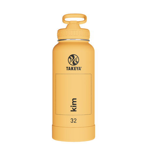 Actives Water Bottle With Straw Lid - customized