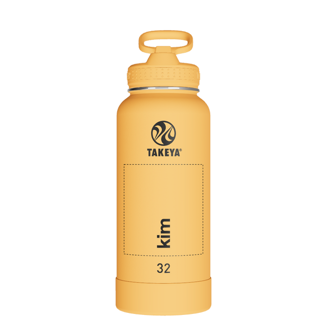 Actives Water Bottle With Straw Lid - customized