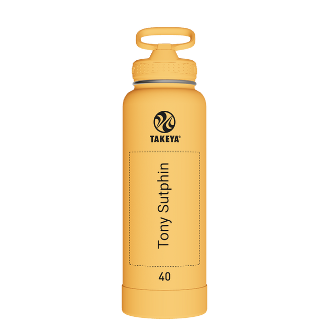 Actives Water Bottle With Straw Lid - customized