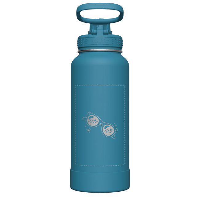 Mystic Blue Actives Water Bottle With Spout Lid - customized