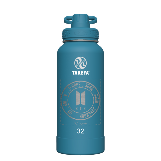 Mystic Blue Actives Water Bottle With Spout Lid - customized