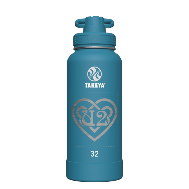 Mystic Blue Actives Water Bottle With Spout Lid - customized