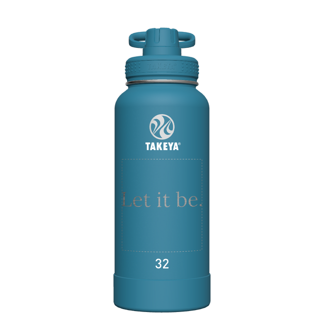 Mystic Blue Actives Water Bottle With Spout Lid - customized