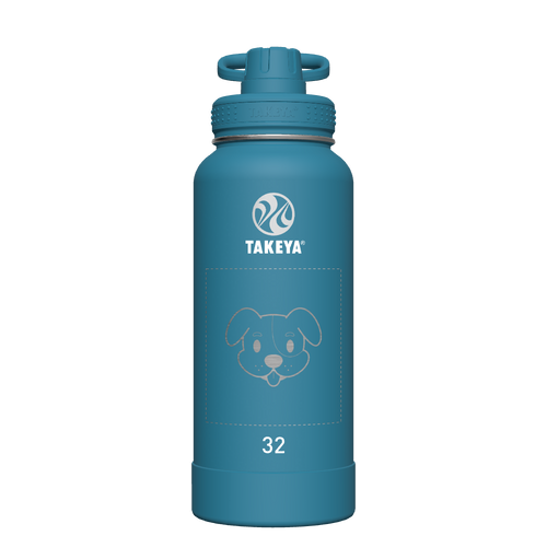 Mystic Blue Actives Water Bottle With Spout Lid - customized