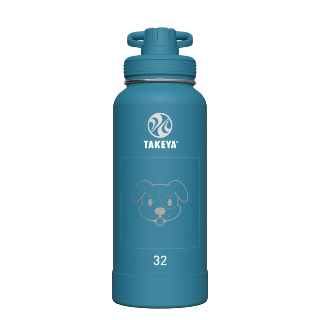 Mystic Blue Actives Water Bottle With Spout Lid - customized