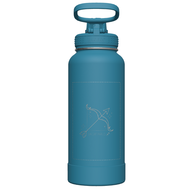 Mystic Blue Actives Water Bottle With Spout Lid - customized