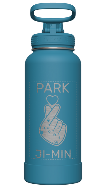 Mystic Blue Actives Water Bottle With Spout Lid - customized