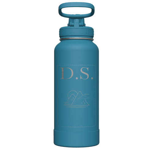 Mystic Blue Actives Water Bottle With Spout Lid - customized