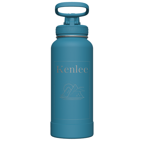 Mystic Blue Actives Water Bottle With Spout Lid - customized